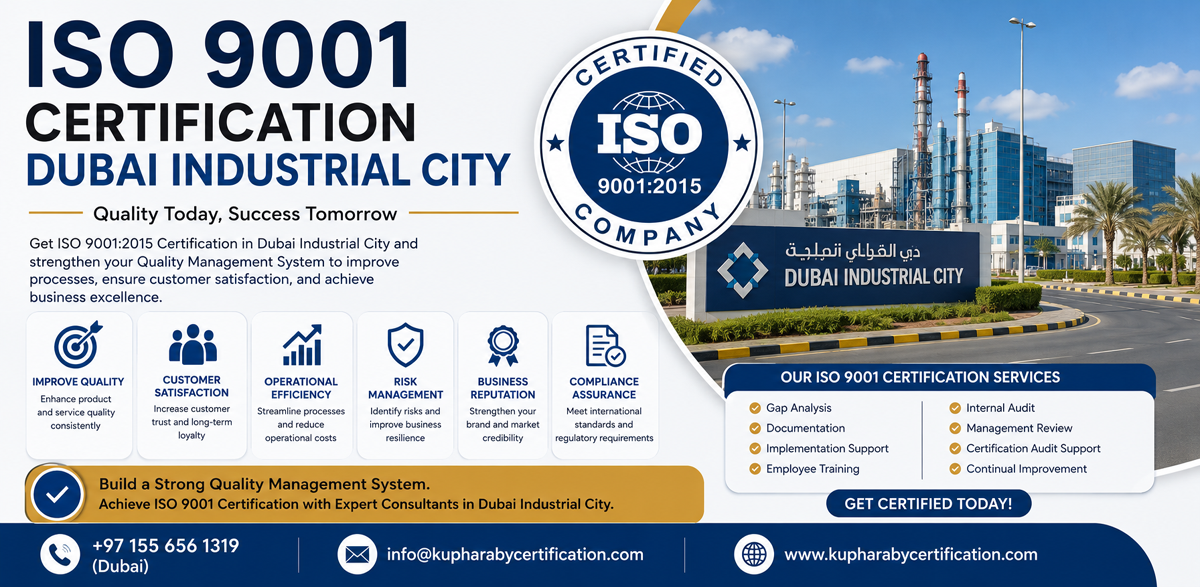 ISO 9001 Certification Dubai Industrial City